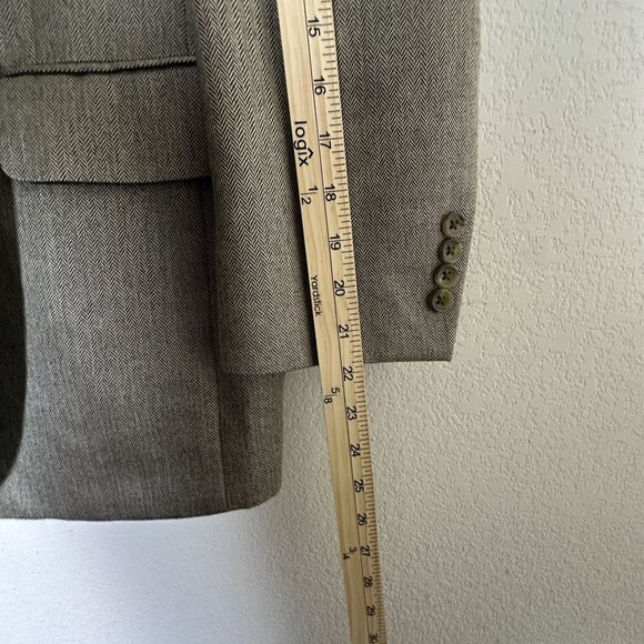 Jos A Bank Silk Camel Hair Blend Blazer Sport Coat Jacket Men 42R Beige Office - Picture 9 of 16